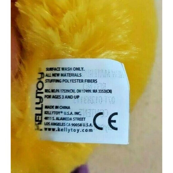 Kellytoy Fox Plush Purple White Fuzzy Yellow Body Stuffed Animal Toy 16 in - Picture 8 of 9
